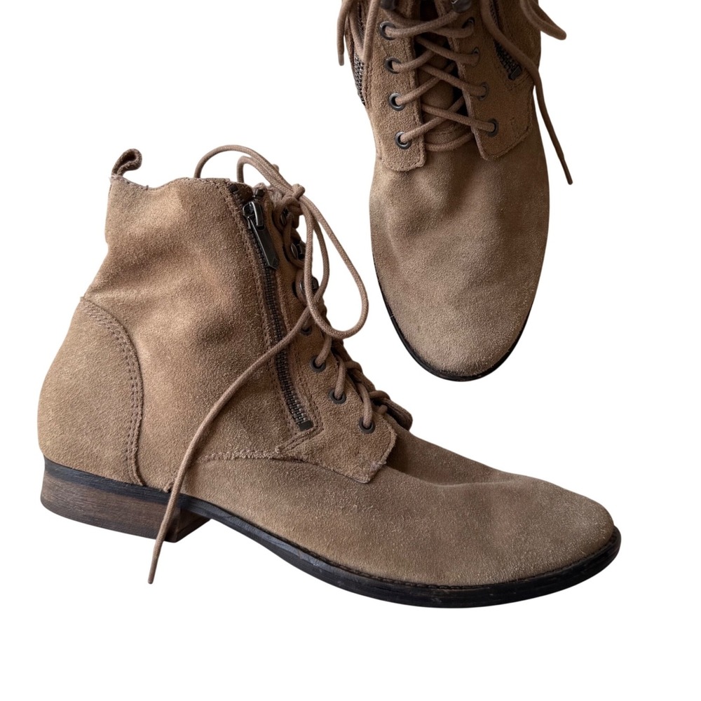 Sam Edelman Suede Ankle Boots Women Tan Festival Grunge Minimalist Gorcore Boho